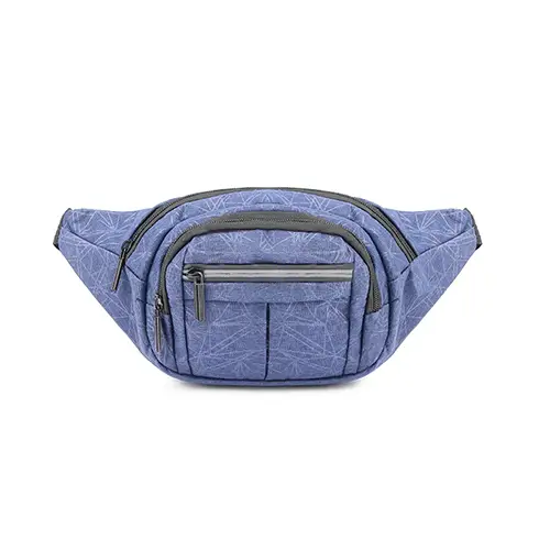 Durable Multi-Pocket Waist Bag with Elegant Textured Design